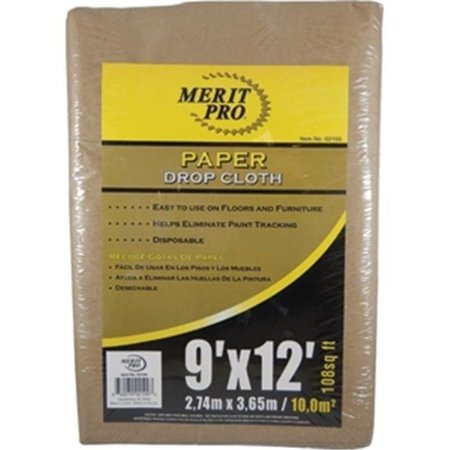 MERIT PRO Merit Pro 2100 9 x 12 ft. Treated Paper Drop Cloth 652270021003